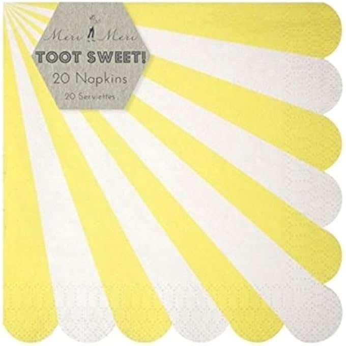 TOOT SWEET NAPKIN 20-PIECES, LARGE, YELLOW